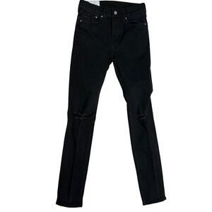 H&M Mens Skinny Jeans Size 29 Busted Knee Black Modern